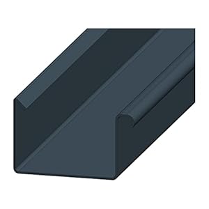 4 Home & Garden | Dachrinne Regenrinne Rinne 200 cm | Dachrinnensystem RG 70 Typ 200 Fallrohr DN 60 | Kunststoff PVC Anthrazit (Dachrinne 200)