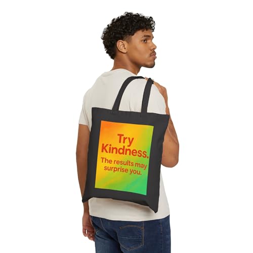 Colorful Kindness Tote Bag | Reusable Shopping Bag, Eco-Friendly Gift, Motivational Quote, Beach Bag, Daily Use2