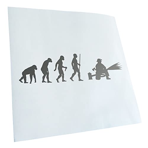 Kiwistar - Autocollant - Evolution du pompier - argent - G24 - Pour voitures, vélos, véhicules, motos, cyclomoteurs, tuning, vitres arrière