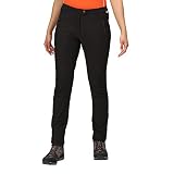 Regatta Highton Winter Trousers Hose mit UV-Schutz, Stretch, sehr dehnbar – Damen, Damen, Hose, RWJ238R, Schwarz, EU:40 /FR : 42(Taille Fabricant : 14)