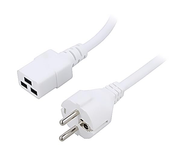 Câble SN25-3/15/2WH LIAN DUN 3x1,5mm2 CEE 7/7 mâle vers femelle IEC C19 PVC 2m