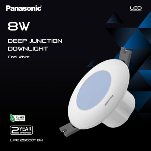Image of Panasonic 8 Watt Deep Junction Downlighter, Round LED Junction Downlight (Cool White - PDLM16087-2)