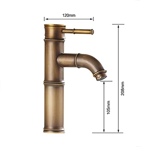 Robinet de lavabo de salle de bain cascade pour aménagement rétro