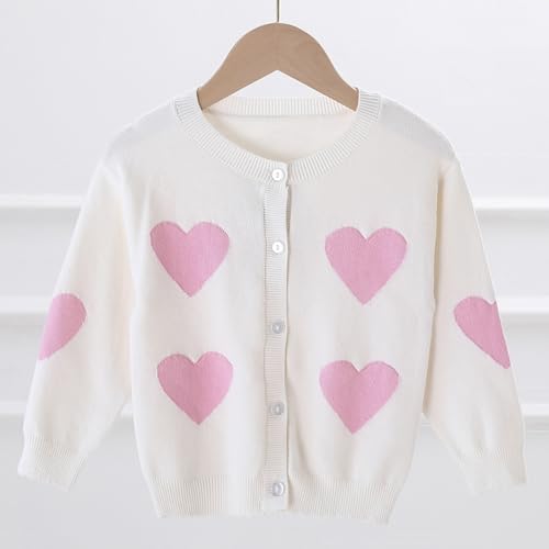 Image of 2-7T Toddler Little Girls Cardigan Sweaters School Uniforms Button Long Sleeve Knit Tops Fall Winter Clothes