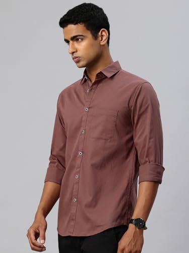 Image of Majestic Man Comfort Slim Fit Solid Pure Cotton Self Design Casual Shirt