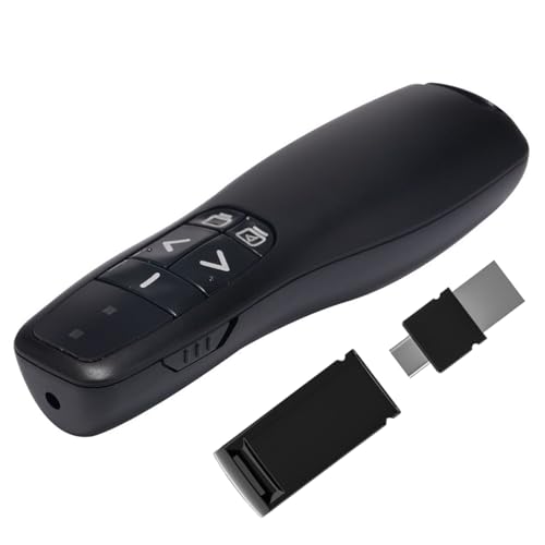 Clicker de presentación, clicker de ordenador para presentaciones - puntero inalámbrico Clicker para presentación - puntero de mando a distancia, puntero de presentación, PPT Slide Advancer Pen para