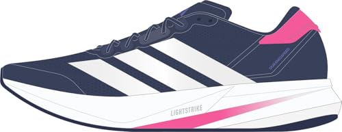 adidas Mujer Duramo Speed 2 Running Shoes, Tech Indigo/Zero Met./Lucid Pink, 39 1/3 EU