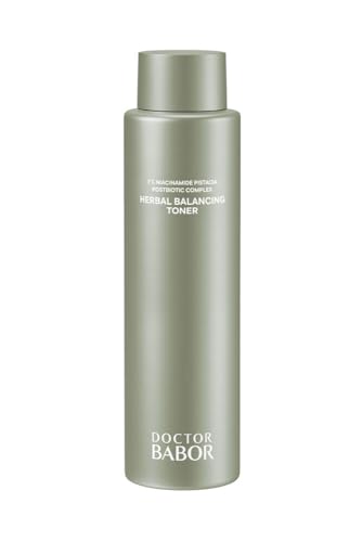 DOCTOR BABOR Microbiomic Herbal Balancing Toner (200 ml) – veganes Gesichtswasser auf Basis pflanzlicher Extrakte mit 4% Niacinamid – verkleinert Poren und mattiert