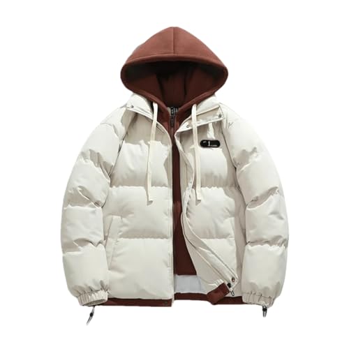 Parkas pour hommes contre le froid veste bouffante beige S