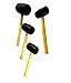 4 Pcs Rubber Mallet Hammer Set Heavy Duty Wooden Handle 32 24 16 8 oz NEW