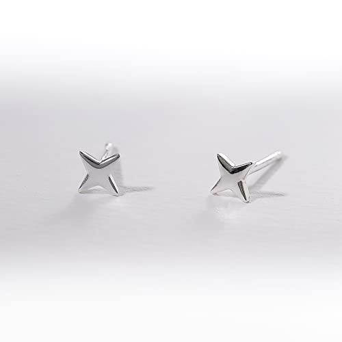 Boma Jewelry Sterling Silver Mini Minimalist Starburst Stud Earrings3