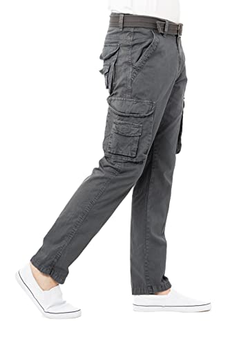 X RAY Mens Cargo Pants, Soft Cotton W/Deep Pockets & Belt Cargo Pants for Men Work and Travel3
