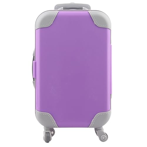 Doll Accessories Suitcase Openable Mini Trolley Case Fashion Luggage for 18 inch Doll Purple