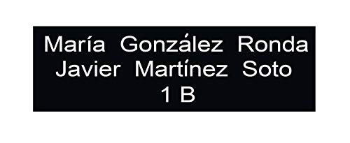 Placa de Aluminio para buzón personalizado-Cartel Nombres- Chapas grabadas autoadhesivas - Elige tu...