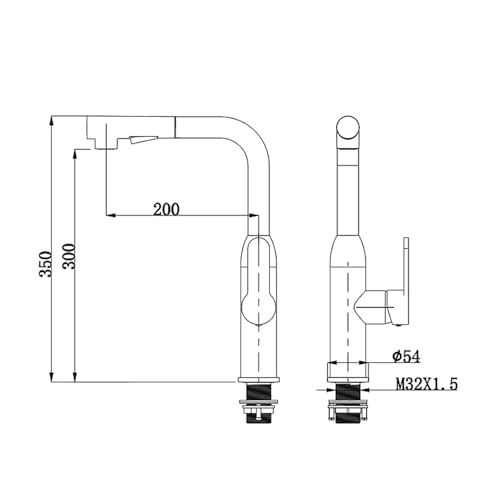 Mitigeur cuisine double jet extractible et compatible eau potable - 5