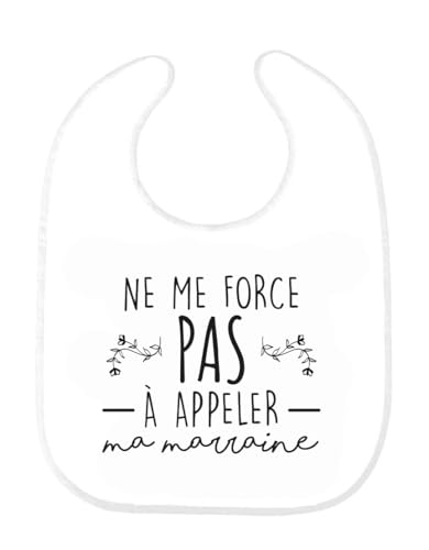YouDesign Bavoir Bébé Imprimé personnalisé - Message Humour pour Parrain Marraine formidable - Idée Cadeau pour une naissance où une demande Parrain Marraine - Effet Surprise - France (N°19)