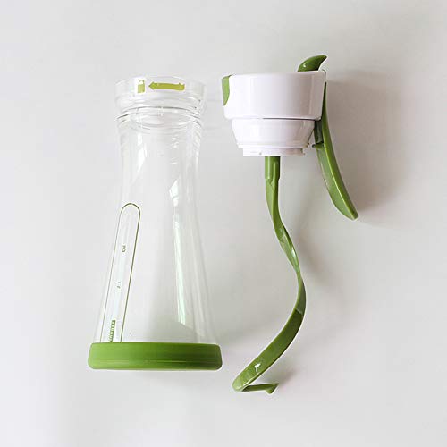 Foto von Dressingshaker Manueller Salatdressing-Mixer Dressingmixer tragbar Salatdressing Flasche Dressing Shaker aus Kunststoff Leicht zu Reinigender Spülmaschinenfester BPAfreies Leckagefrei Mit Messskala
