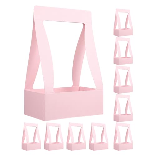 Boîtes en papier rose pour fleurs et emballages cadeaux de mariages festifs