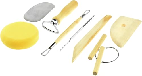 SE Pottery and Clay Carving Tool Set with Wooden...