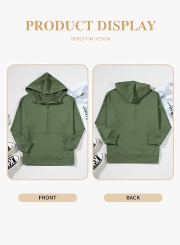 Eytino Women Plus Size Sweatshirt Half Zip Long Sleeve Hoodies Tops Oversized Casual Sweaters with Pockerts(1X-5X)4