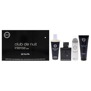 Armaf Club de Nuit Intense for Men 4PC Set (3.6 Ounce Eau de Toilette + 1.7 Ounce Perfume Body Spray + 3.4 Ounce Shower Gel + 8.4 Ounce Shampoo)