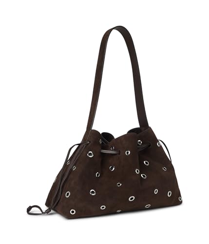 Madewell Suede Drawstring Shoulder-Eyelet, Dark Carob2