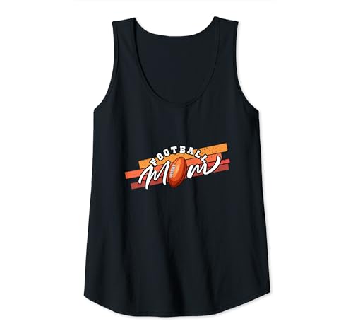 Football Mom | Balón de fútbol americano vintage Camiseta sin Mangas