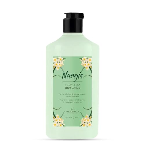Image of THE LOVE CO. Nargis Body Lotion - Deep Hydration for Dry skin with Natural Oils & Shea Butter for Daily Skin Care - Intense Moisture Vitamin E Enriched - Pack of 2