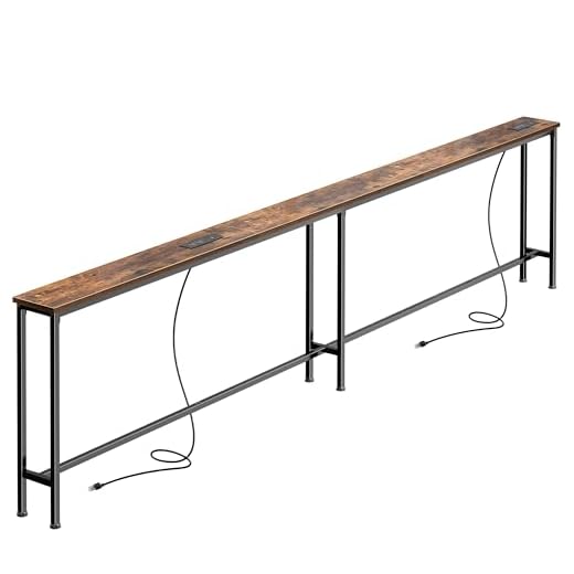 SUPERJARE 102 Inch Narrow Sofa Table
