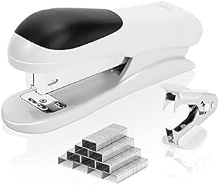 Deli Stapler Value Pack, Desktop Standard Staplers, 20 Sheet Capacity, Includes Staples and Staple Remover, White