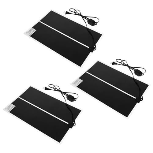 Alfombrilla calefactora para reptiles Yardwe 3pcs con control de temperatura