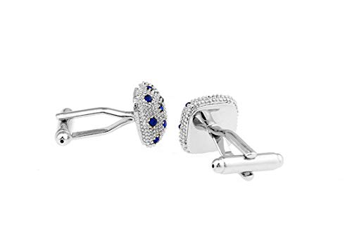 Set de mancuernas para hombre Daesar plateadas y azules miniatura 3
