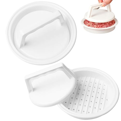 Hamburger Press Patty Maker, 2Pcs Hamburger Press Non-Stick Burger Easy to Shape Meat for Stuffed Slider BBQ Barbecue GrillingHamburger Patty Maker