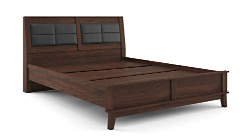Image of Urban Ladder Pico Bed (Finish : Walnut; Bed Size : Queen)