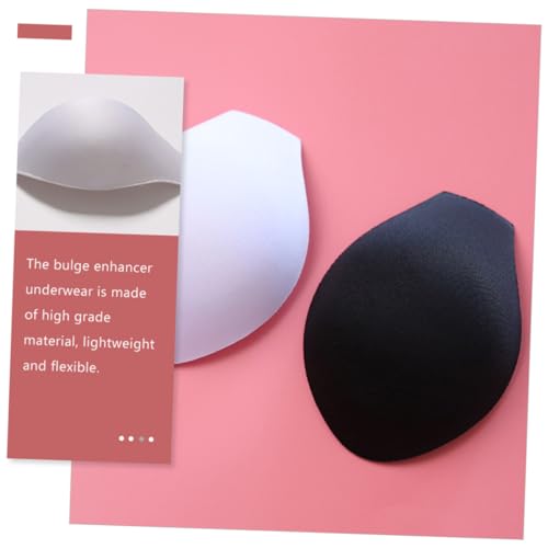 Underware 2pcs Underwear Swimwear Briefs Pad Bulge Enhancing Sponge Mats Coasters Swimming Trunks Shorts Cups for Swim Brief Shorts Underwear White Black 's Swim Briefs4