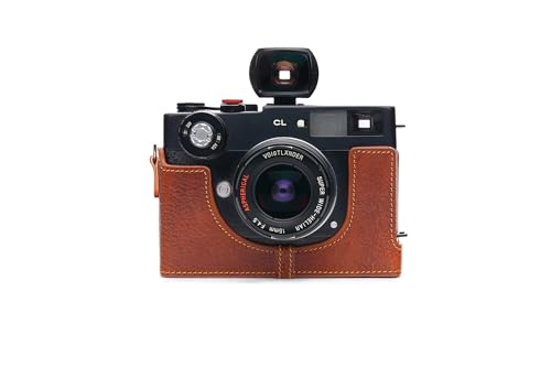 Housse Leica CL cuir véritable rufous pour photographie de rue et voyage