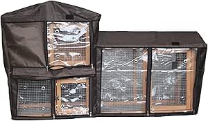 Actiaspet - Portable Extra Large Wooden Triangle Rabbit Hutch (Fir & Plywood) | 180 cm x 46 cm x 52 cm (XL Cover Only)
