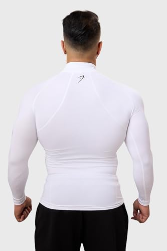 Image of Men Full Sleeves Slim Fit Compression High Neck Sports and Gym Tshirt