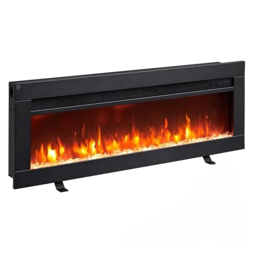 BALDERIA Chimenea eléctrica Agnes 36" | 3en1 de pie, de Pared o empotrada, LED Efecto Llama 3D, Regulable, con calefacción 1800W, Temporizador, termostato, Control de Arranque | Negro