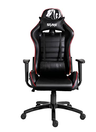 Cadeira Gamer Coral Snake Gaming Reclinável RGB - LED, Preto com LED