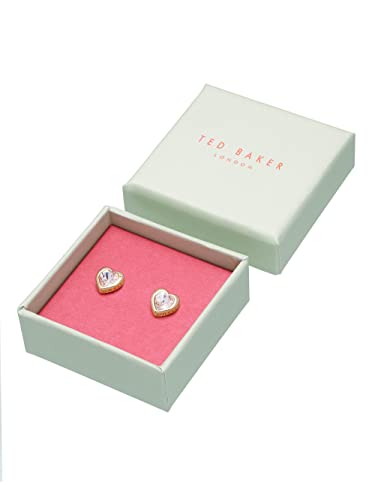 Ted Baker London Han Crystal Heart Stud Earrings For Women (Gold Tone/Crystal) #TOP3