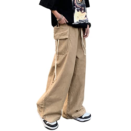 Cargo Pants Women Baggy Y2K Streetwear Cotton Solid Vintage Loose