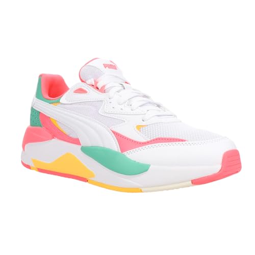 PUMA Womens X-Ray Speed Wide Lace Up Sneakers Shoes Casual - Pink, White, Yellow - Size 8 M2
