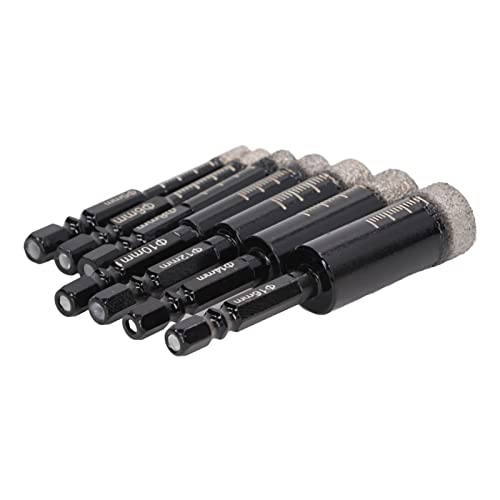 Set de brocas de diamante con vástago hexagonal 7 piezas miniatura 5