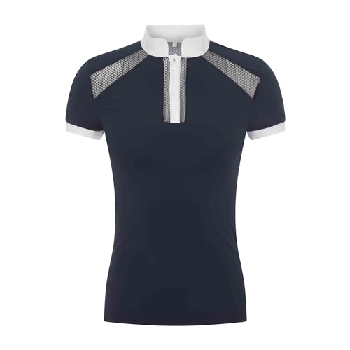 Chemise de concours manches courtes femme bleu marine LeMieux Camille respirante