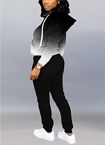 Image of Mrskoala 2 Piece Outfits Lounge Jogging Suits for Women Sweatsuit Tracksuit Long Sweatpants Set