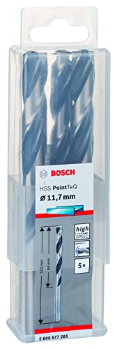 Bosch Professional 5x forets hélicoïdaux HSS PointTeQ (pour métal, 11,7 x 94 x 142 mm, accessoires pour perceuses-visseuses)