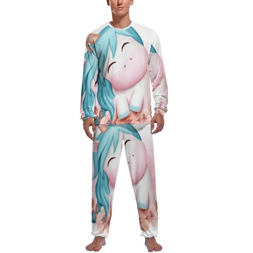 Vêtements de nuit homme ensemble pyjama long contre les réveils froids