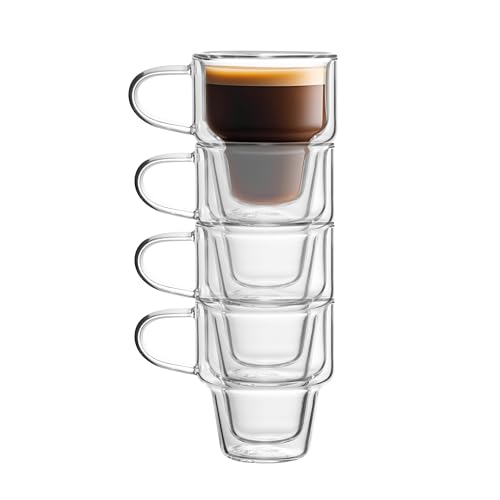 Set 4 tazas de vidrio doble pared 12 oz NIRA.Z miniatura 1