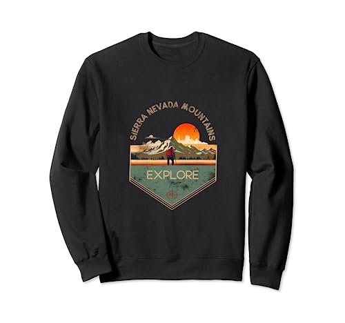 Sierra Nevada Montañas Retro Vintage Senderismo Ropa Sudadera